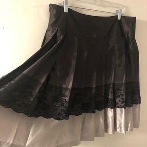 Silver and black skirt